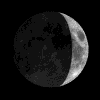 Moon phase 1 : waxing crescent
