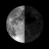 Moon phase 6 : third quarter